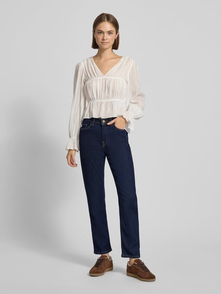 Goldgarn Straight fit jeans van puur katoen Donkerblauw - 1
