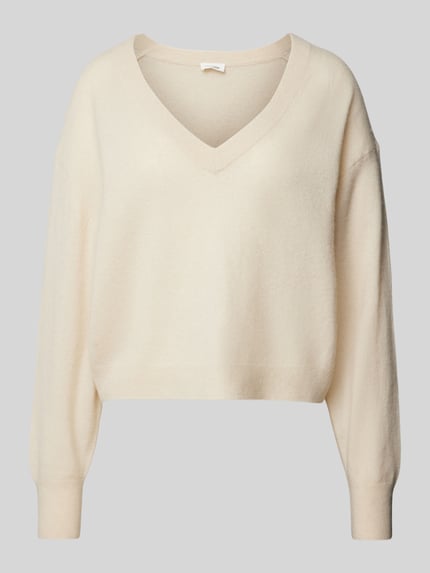 American Vintage Strickpullover aus Woll-Mix mit Kaschmir-Anteil Modell 'RAXOW' Sand 2