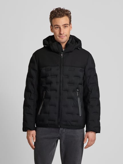 Tom Tailor Hybrid Jacke mit abnehmbarer Kapuze Black 4