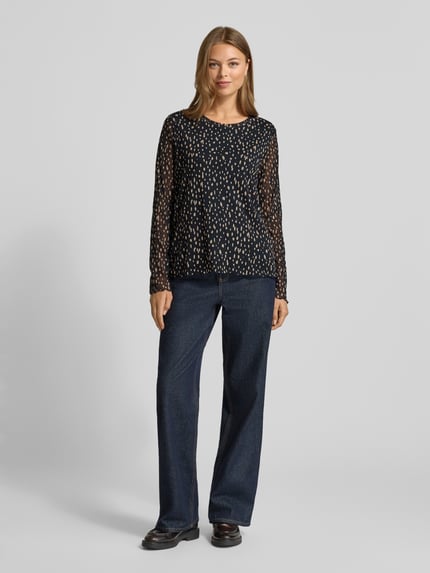 Smith and Soul Longsleeve aus Mesh mit Rundhalsausschnitt Dunkelblau 1
