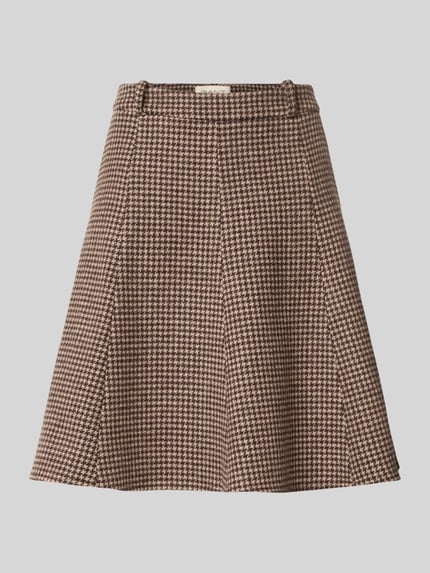 Uitlopende minirok van zuivere scheerwol Shop The Look MANNEQUINE