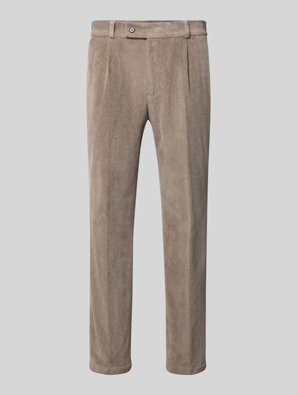 Slim Fit Hose aus Baumwoll-Mix in Cord-Optik Modell 'Cliffer' Shop The Look MANNEQUINE