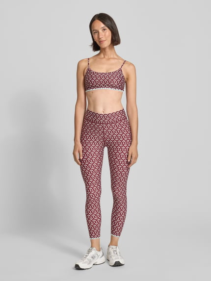 The Upside Biustonosz typu bralette z wyhaftowanymi detalami Bordowy 1