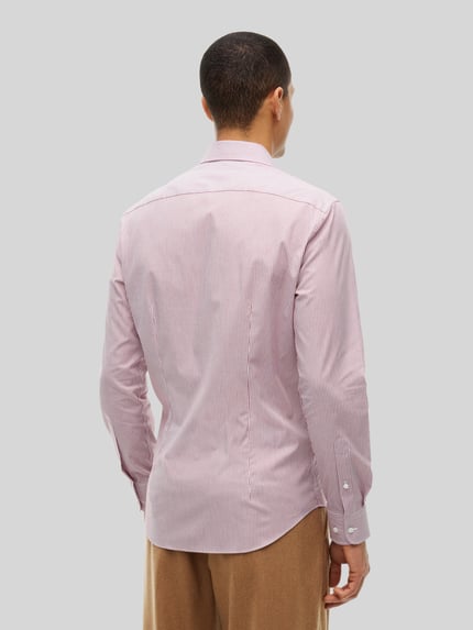 Tommy Hilfiger Slim Fit Businesshemd mit Logo-Stickerei Rot 5