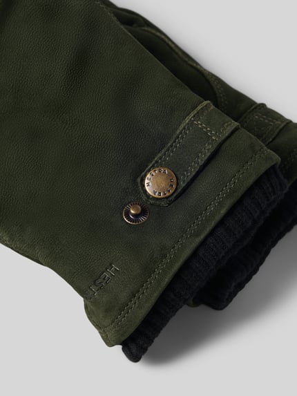 Hestra Handschoenen van echt leer model 'Bergvik' Donkergroen - 2