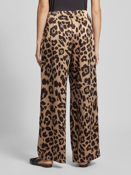 VERO MODA Relaxed Fit Culotte mit Animal-Print Modell 'MERLE' Mittelbraun 5