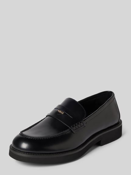 BOSS Slipper aus Kalbsleder Black 1