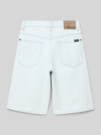 Garcia Bermuda in 5-pocketmodel met labeldetails Lichtblauw - 3
