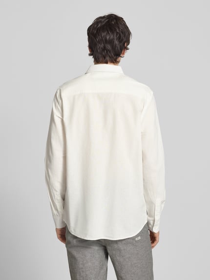 Blend Regular Fit Freizeithemd mit Kentkragen Modell 'ABAN' Offwhite 5