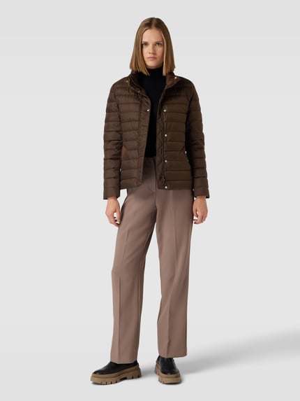 GANT Gewatteerd jack met labeldetail Middenbruin - 1
