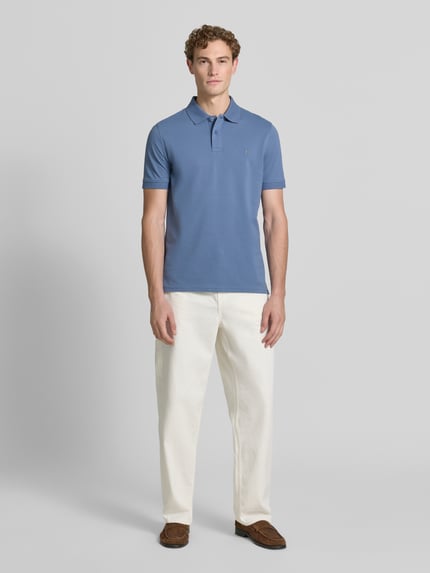 Christian Berg Men Regular Fit Poloshirt mit Stitching Jeansblau 1