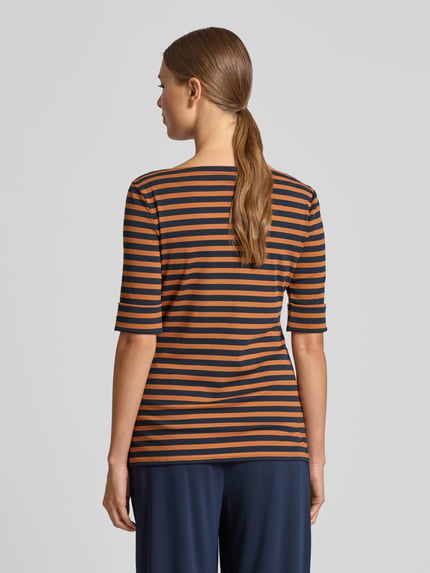 Lauren Ralph Lauren T-Shirt mit 1/2-Ärmel Modell 'JUDY' Cognac Melange 5