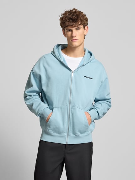 PEGADOR Oversized Sweatjacke mit Logo Hellblau 4