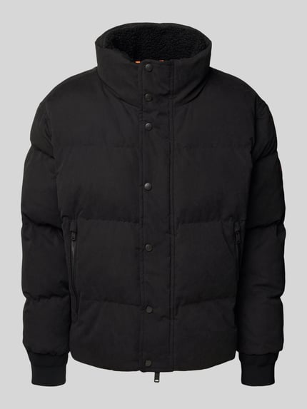 BOSS Orange Kurtka pikowana o kroju regular fit ze stójką model ‘OCAMP’ Czarny 2
