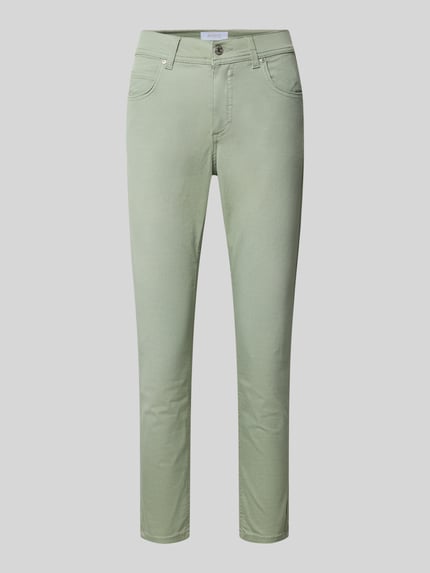 Produktfoto, Jeans mit Eingrifftaschen Modell 'Ornella' von Angels in hellem Grün, Slim Fit, Baumwoll-Mix mit Stretch-Anteil, glatte Oberfläche