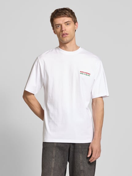 REVIEW T-shirt met labelprint Wit - 4