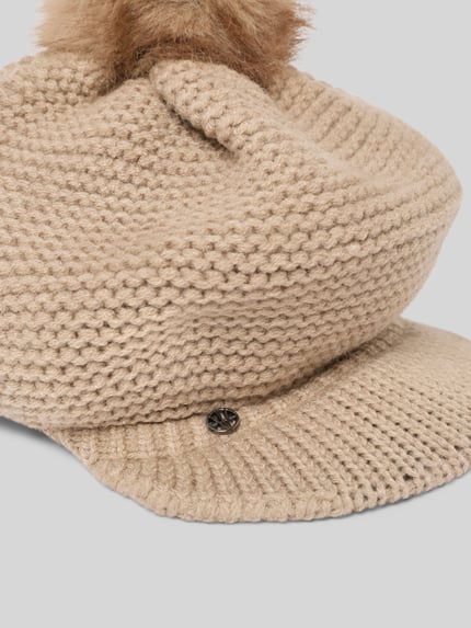 Loevenich Mütze mit Bommel-Schirm Beige 2
