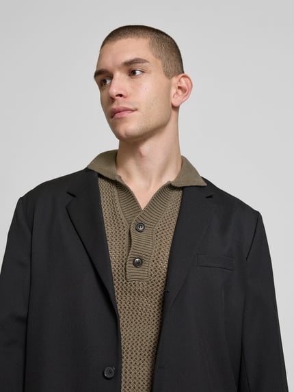 WON HUNDRED Koszulka polo w dzianinowej optyce w kroju slim fit Khaki 3