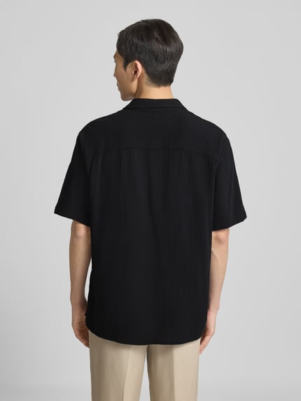 Selected Freizeithemd mit Knopfleiste Black 5