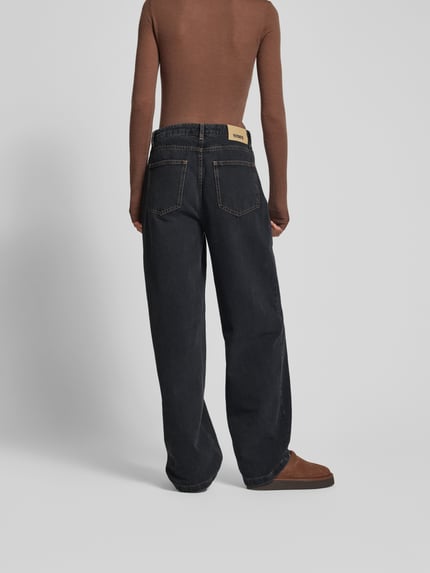 ROTATE Loose fit jeans in 5-pocketmodel Donkergrijs - 5