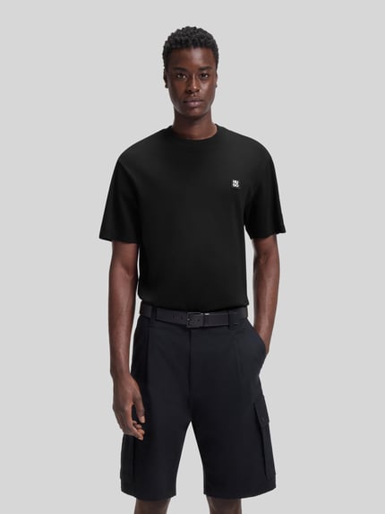 HUGO T-shirt o kroju relaxed fit z czystej bawełny model 'DROSTEE' Czarny 4