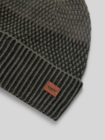 Barts Beanie met labelbadge, model 'MIGUEN' Olijfgroen - 2
