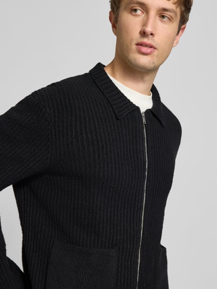 ONLY & SONS Strickjacke mit Zweiwege Reißverschluss Black 3