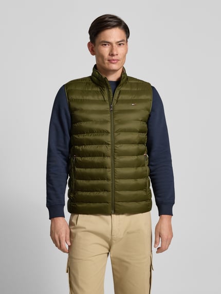 Tommy Hilfiger Regular fit bodywarmer met logostitching Groen - 4
