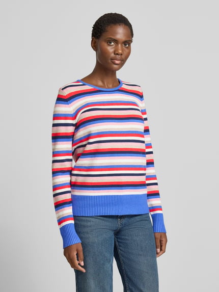 Christian Berg Woman Strickpullover mit gerippten Abschlüssen Royal Melange 4