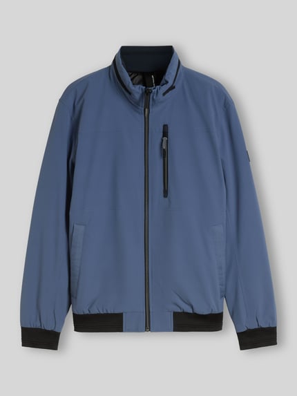 Tom Tailor Regular Fit Blouson aus wasserdichtem Stoff Blau 2