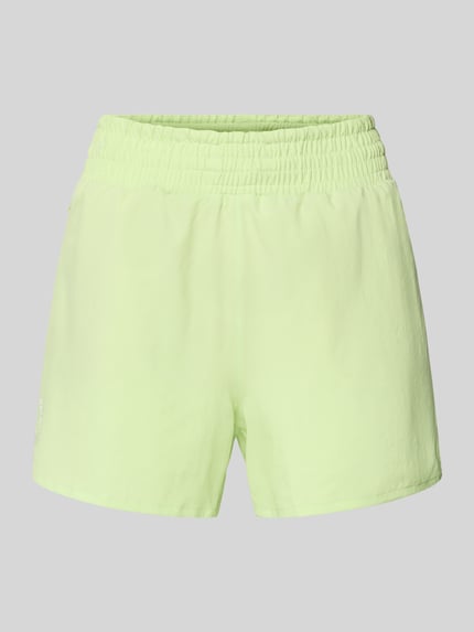 Produktfoto, Regular Fit Shorts mit elastischem Bund Modell 'Kout' od Salomon, zintegrowana podszewka, szerokość w rozmiarze S: 36 cm, długość wewnętrzna nogawki: 10 cm, krój regular fit, jasnożółty kolor, tekstura gładka