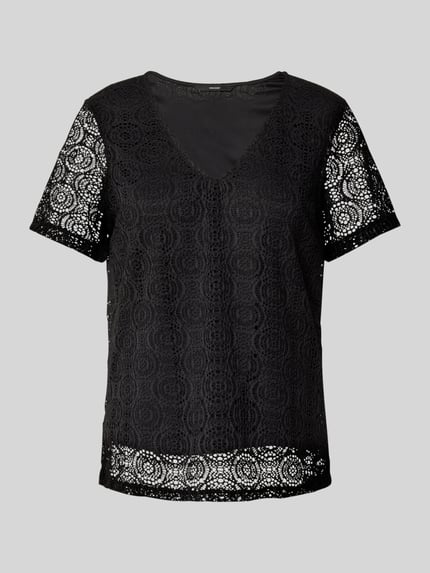 VERO MODA Regular Fit T-Shirt mit Ausbrenner-Effekt Modell 'MAYA' Black 2