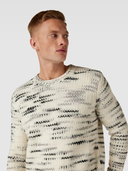 Iro Sweter wełniany z wzorem na całej powierzchni Écru 3