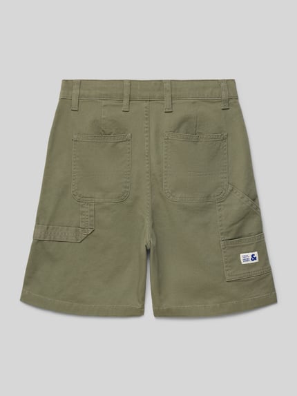 JACK & JONES Bermuda met steekzakken, model 'TONY' Olijfgroen - 3