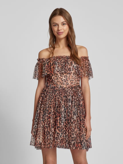 Lace & Beads Avondjurk in laagjeslook Middenbruin - 4