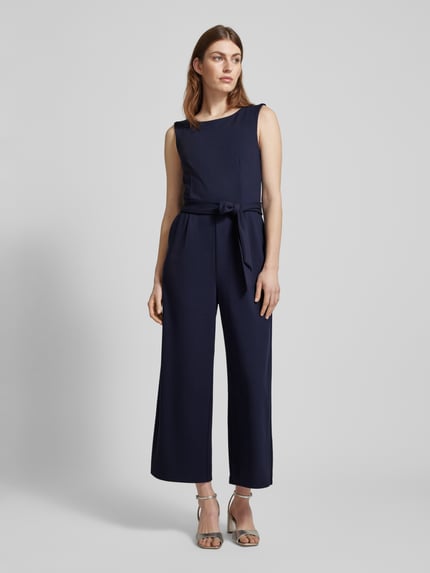Jake*s Collection Jumpsuit mit Taillengürtel Marine 1