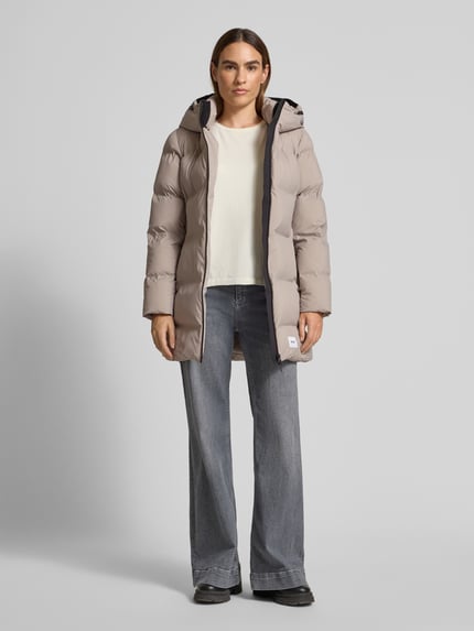 khujo Kurtka w stylu puffer z naszywką z logo model 'Tanare' Brudnoróżowy 1