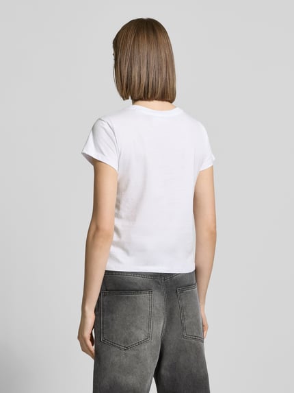 REVIEW T-Shirt mit Ziersteinbesatz Weiss 5