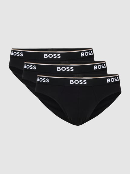 BOSS Slip met labeldetails in een set van 3 stuks, model 'Power' Zwart - 2