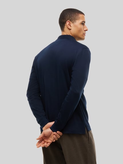 Tommy Hilfiger Regular Fit Poloshirt aus reiner Baumwolle Modell 'LIQUID' Marine 5