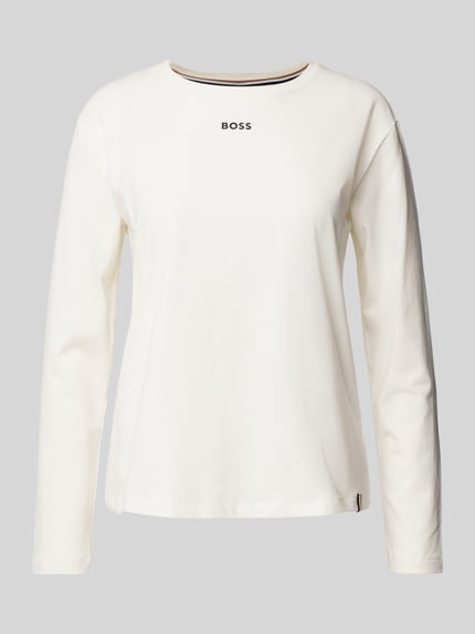 BOSS Longsleeve mit Label-Print Weiss 2