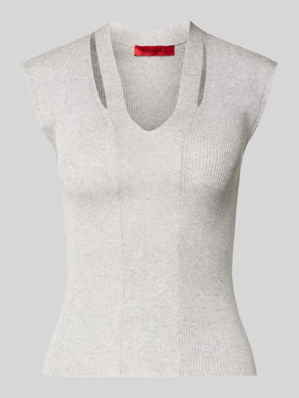 MAX&Co. Regular Fit Pullunder aus Viskose-Mix Modell 'OTELLO' Hellgrau 2