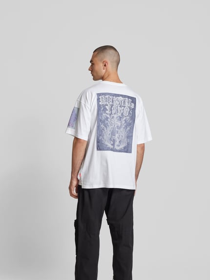 Diesel T-shirt z nadrukami z motywem Biały 5