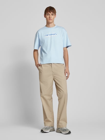 Karl Kani T-Shirt mit Label-Print Hellblau 1
