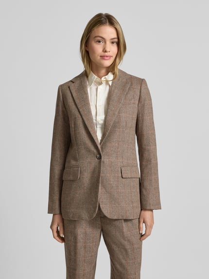 Lauren Ralph Lauren Żakiet o kroju regular fit z dodatkiem wełny Model 'WILONA' Beżowy melanż 4