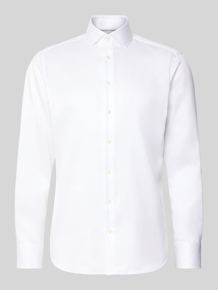 Christian Berg Men Regular Fit Business Hemd aus Baumwolle mit Haifischkragen Weiss 2
