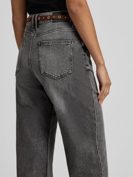 s.Oliver RED LABEL High Waist Jeans Wide Fit mit Fransensaum - s.Oliver x Heidi Klum Hellgrau 3