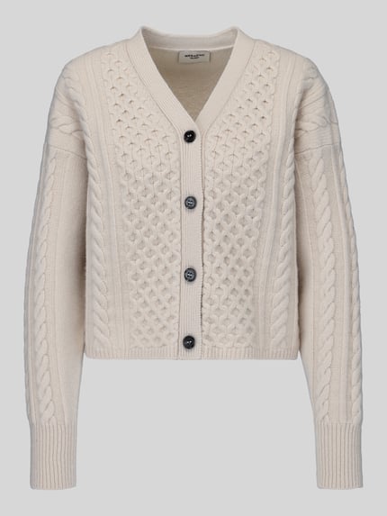 Weekend Max Mara Regular Fit Strickjacke aus reiner Wolle Modell 'PRIMO' Sand 2