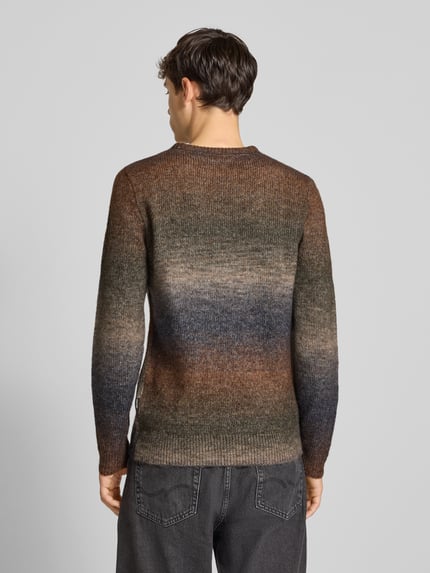Blend Strickpullover mit Rundhalsausschnitt Modell 'DANNIE' Oliv 5