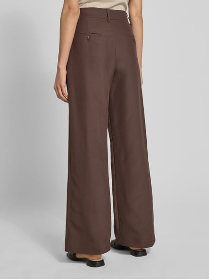 Weekend Max Mara Wide leg stoffen broek met katoen, model 'BALLO' Donkerbruin - 5